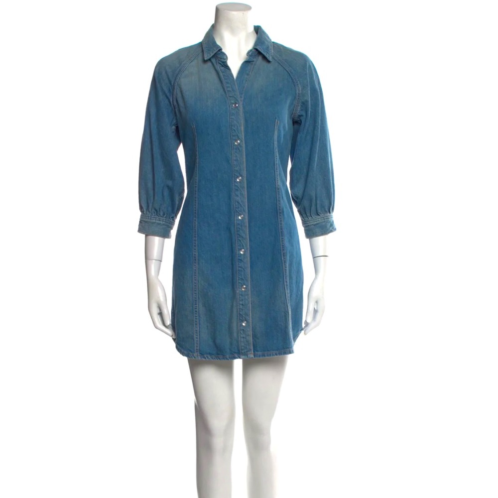 Cute Veronica Beard Spring Denim Dress with Pearl Snap Buttons
